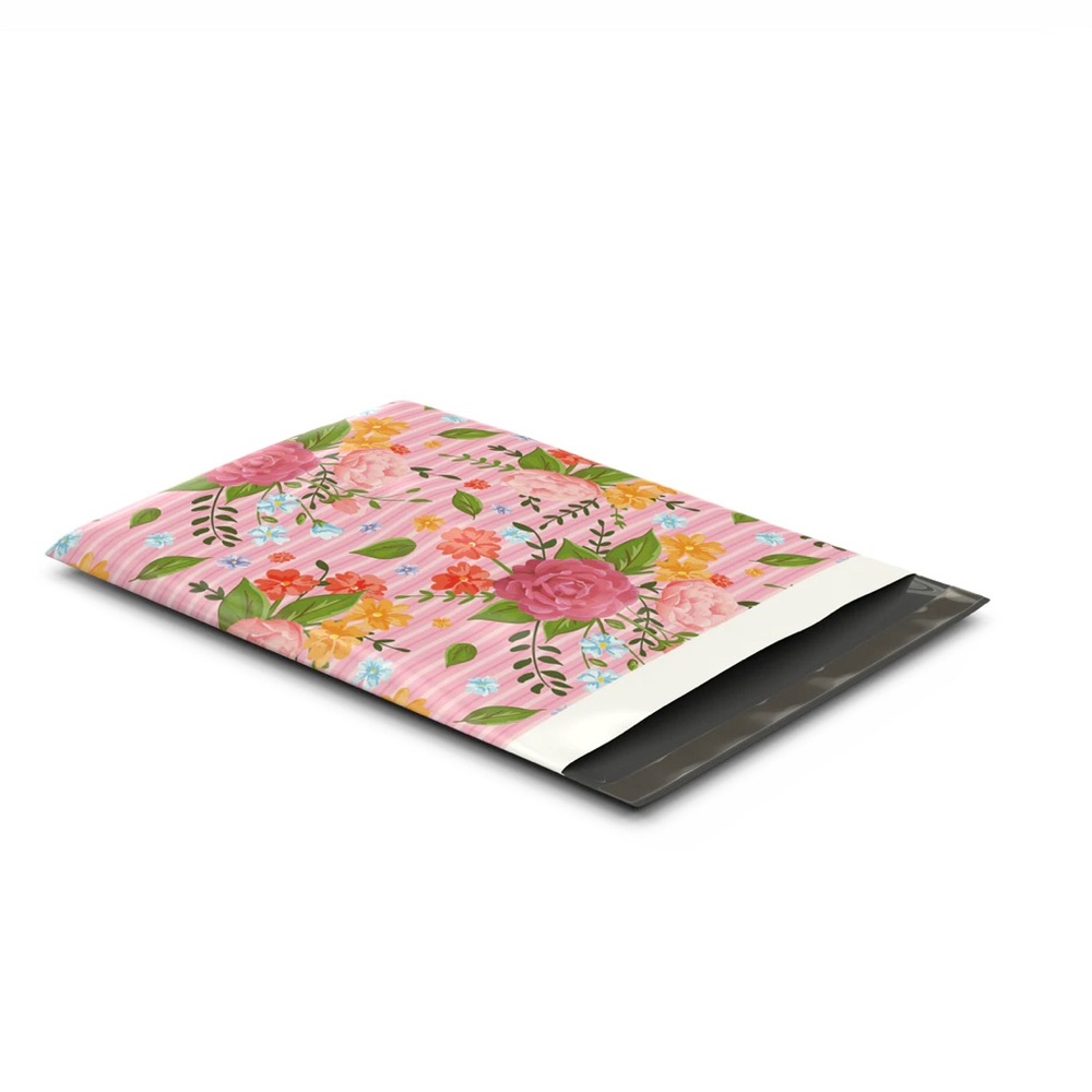 50 10X13 Floral Rose Poly Mailers Shipping Envelopes - Picture 7 of 7